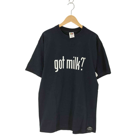 フルーツオブザルーム FRUIT OF THE LOOM 90S-00s got milk? メッセージプリントクルーネックTシャツ メンズ JPN:L