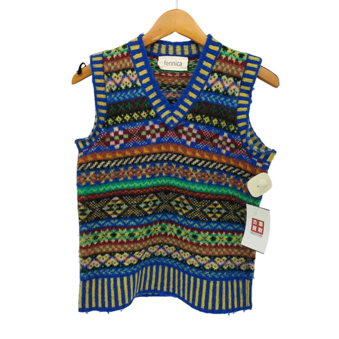 ビームス BEAMS Jamieson's × fennica スコットランド製 フェアアイル ニットベスト レディース import:S
