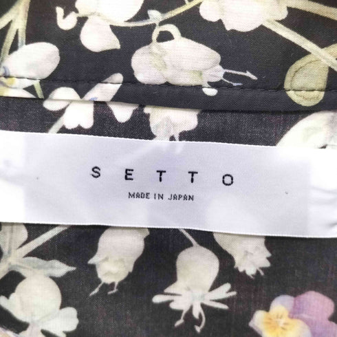 SETTO OKKAKE SHIRT オッカケシャツ 花柄 スタンドカラーシャツ レディース