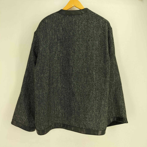 エムズブラック ms braque ASSYMETRY NO COLLAR TRIM JACKET メンズ ML