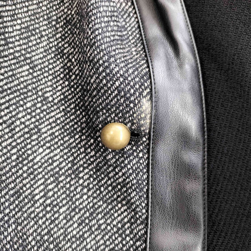 エムズブラック ms braque ASSYMETRY NO COLLAR TRIM JACKET メンズ ML