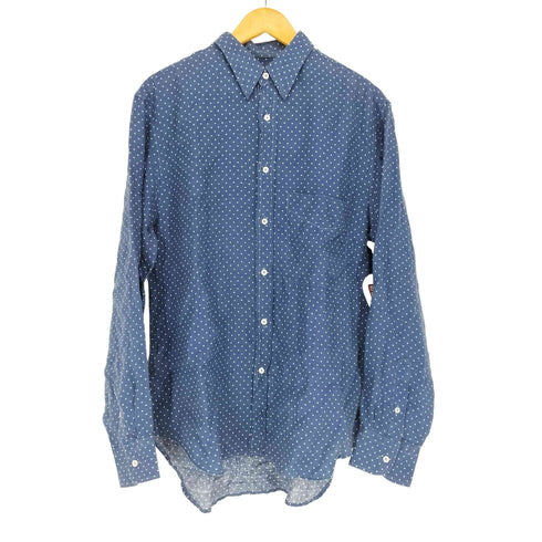 ウミットベナン UMIT BENAN ドット柄 フロントポケット リネン長袖シャツ メンズ JPN:48