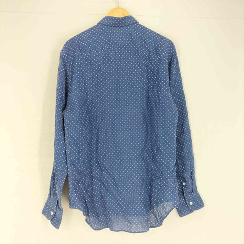 ウミットベナン UMIT BENAN ドット柄 フロントポケット リネン長袖シャツ メンズ JPN:48