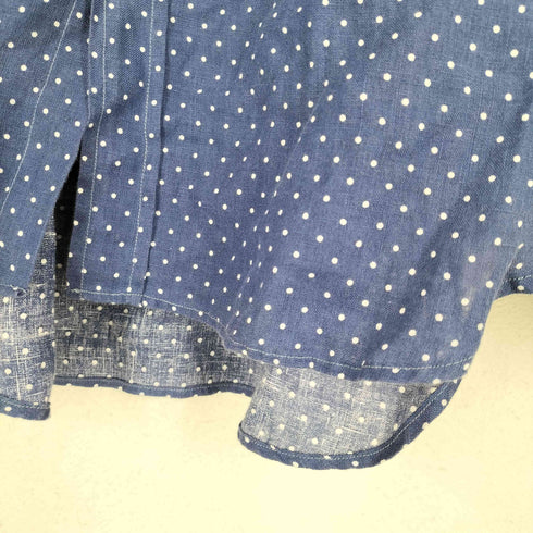 ウミットベナン UMIT BENAN ドット柄 フロントポケット リネン長袖シャツ メンズ JPN:48