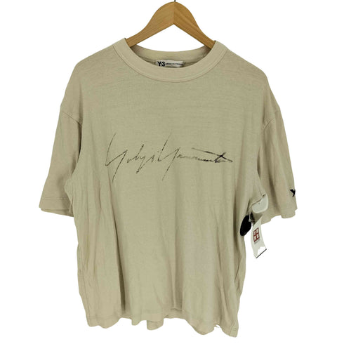ワイスリー Y-3 M DISTRESSED SIGNATURE SS TEE オフホワイト ディストレス シグネチャー Tシャツ メンズ JPN:S