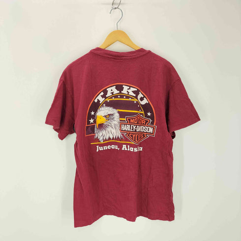 ハーレーダビッドソン HARLEY-DAVIDSON 90s USA製 Hanesボディ イーグルロゴプリントTシャツ コピーライト1995 メンズ import:L