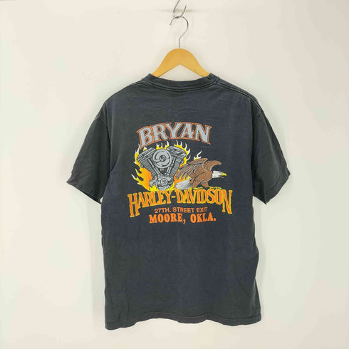 ハーレーダビッドソン HARLEY-DAVIDSON 90s USA製 BLOCKHEAD 両面プリントTシャツ コピーライト1991 メンズ import:L