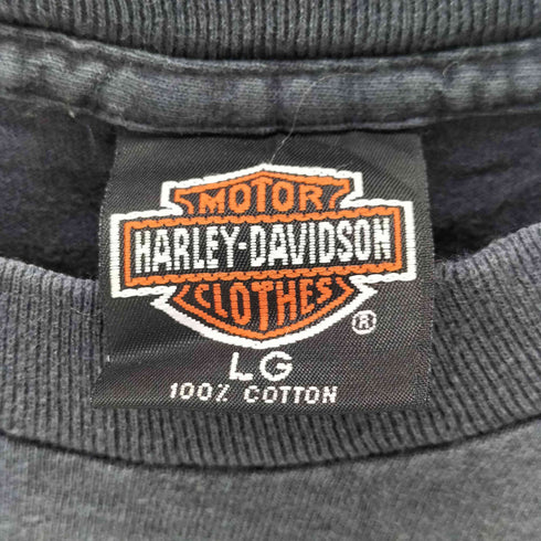 ハーレーダビッドソン HARLEY-DAVIDSON 90s USA製 BLOCKHEAD 両面プリントTシャツ コピーライト1991 メンズ import:L