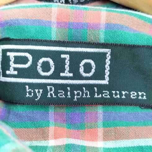 ポロバイラルフローレン Polo by RALPH LAUREN ホンジュラス製 チェック ボタンダウンシャツ メンズ 18