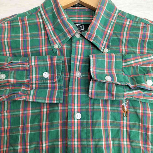 ポロバイラルフローレン Polo by RALPH LAUREN ホンジュラス製 チェック ボタンダウンシャツ メンズ 18