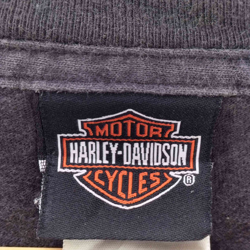 ハーレーダビッドソン HARLEY-DAVIDSON 00s USA製 Hanesボディ ファイヤーイーグル 両面プリントTシャツ スミクロ メンズ import:L