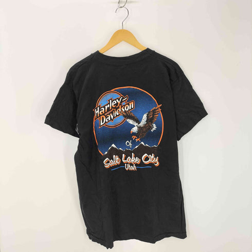 ハーレーダビッドソン HARLEY-DAVIDSON 90s USA製 ナックルヘッド 両面プリントTシャツ シングルステッチ メンズ import:L