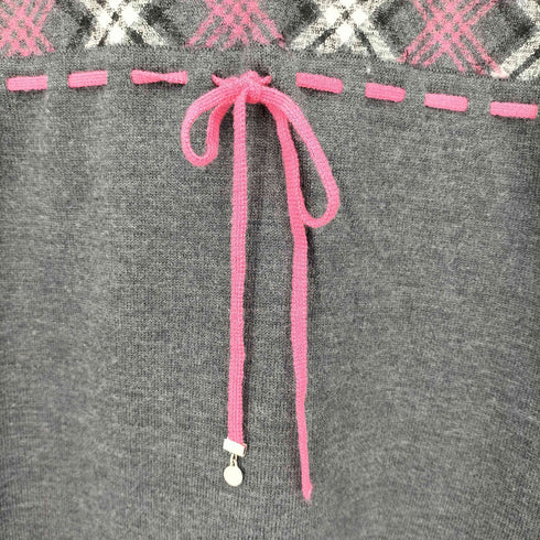 クレージュ courreges チェック ウール ニット レディース JPN:38