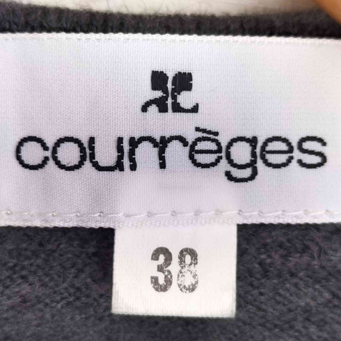 クレージュ courreges チェック ウール ニット レディース JPN:38