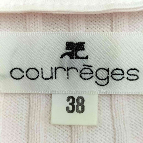 クレージュ courreges フェイクレイヤード コットンレーヨン ヘンリーネックニット 襟着脱可 レディース JPN:38