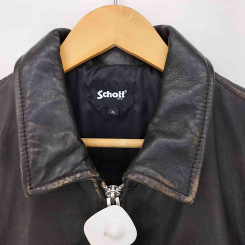ショット Schott LEATHER SPORTS JACKET メンズ import:XL