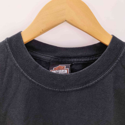 ハーレーダビッドソン HARLEY-DAVIDSON 00s USA製 Hanesボディ SHUT UP AND RIDE 両面プリントTシャツ コピーライト2006 メンズ import:L