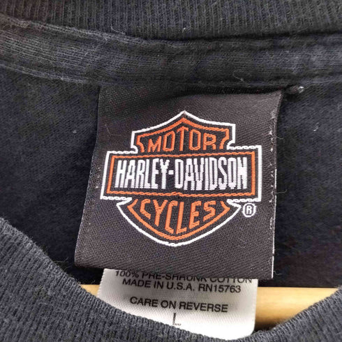ハーレーダビッドソン HARLEY-DAVIDSON 00s USA製 Hanesボディ SHUT UP AND RIDE 両面プリントTシャツ コピーライト2006 メンズ import:L