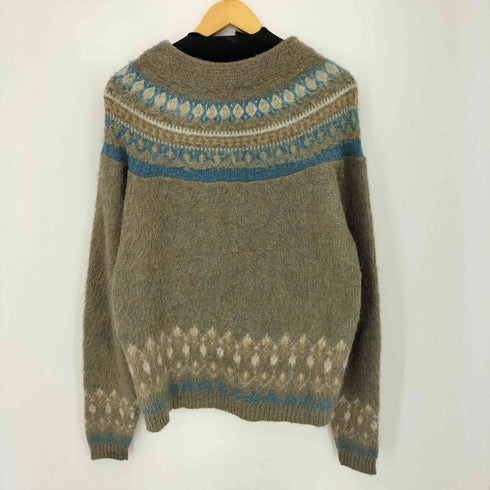 ohrbach's 60S アクリル モヘア アーガイル モックネックニット メンズ