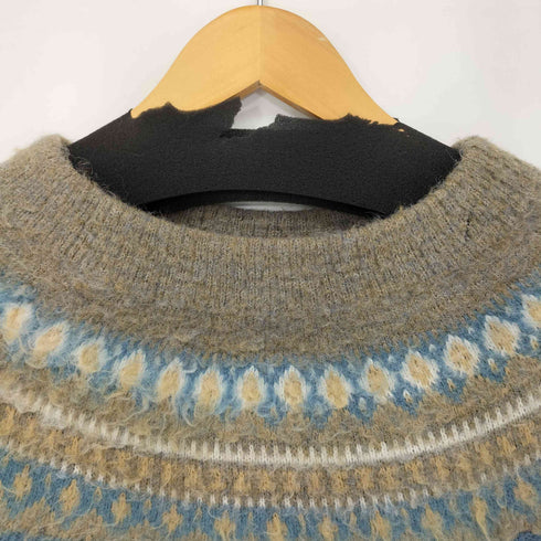 ohrbach's 60S アクリル モヘア アーガイル モックネックニット メンズ