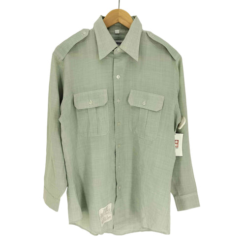 ユーエスアーミー U.S. ARMY AG 428 襟芯 フラップポケット エポレット ポリウール L/S シャツ メンズ 16-32