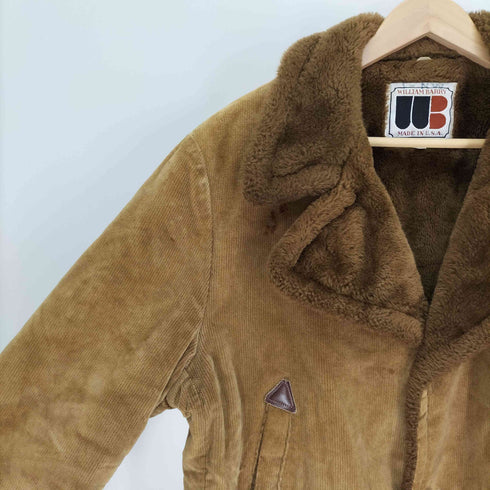 WILLIAM BARRY 70S USA製 裏地ボア コーデュロイ ランチコート メンズ US:44
