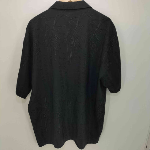 信 TRUST 90-00S 韓国製 漢字 竹 刺繍 オープンカラー シャツ メンズ import:XL
