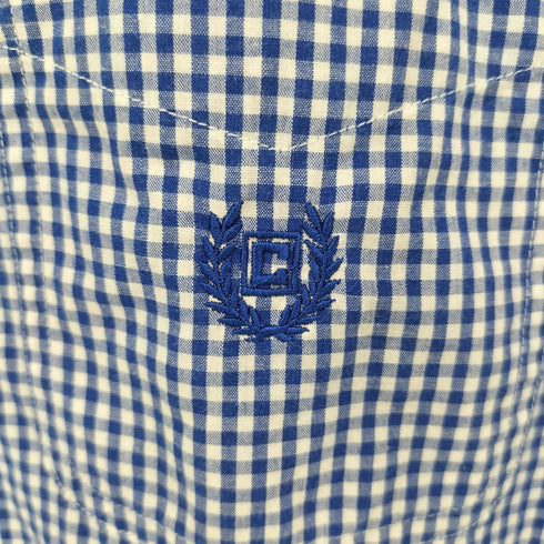 チャップスラルフローレン CHAPS RALPH LAUREN EASY CARE エンブレム刺繍 ギンガムチェック B.D L/S シャツ メンズ import:S