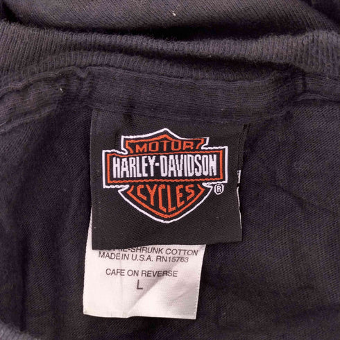 ハーレーダビッドソン HARLEY-DAVIDSON 00s USA製 Hanesボディ 両面プリントTシャツ コピーライト2009 メンズ import:L