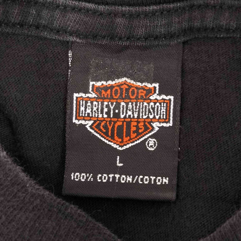 ハーレーダビッドソン HARLEY-DAVIDSON 90s USA製 フレイム ウルフ 両面プリントTシャツ コピーライト1999 メンズ import:L