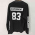 ユニフォームエクスペリメント uniform experiment 袖ロゴ 両面プリント NUMBERING Tシャツ メンズ 3