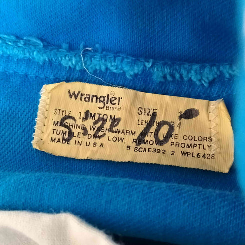 ラングラー Wrangler 80s USA製 SCOVILLジップ ストレート カラーデニムパンツ メンズ 10