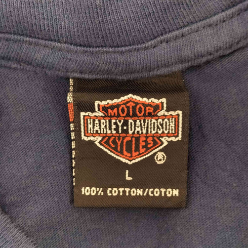 ハーレーダビッドソン HARLEY-DAVIDSON 00s USA製 イーグルロゴ 両面プリントTシャツ コピーライト2000 メンズ import:L