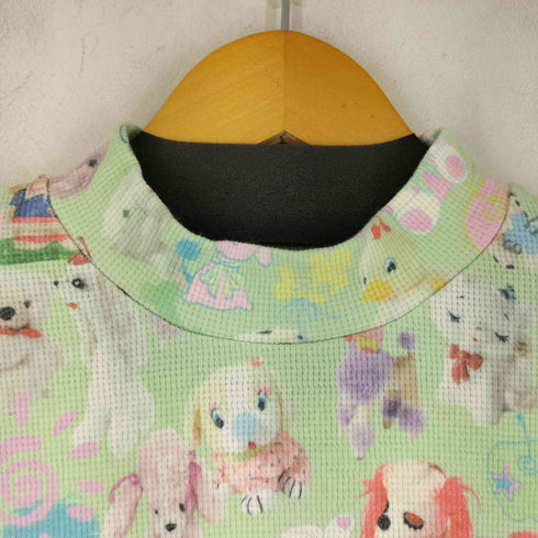 FRUFRU キャラクタープリントモックネックTシャツ レディース