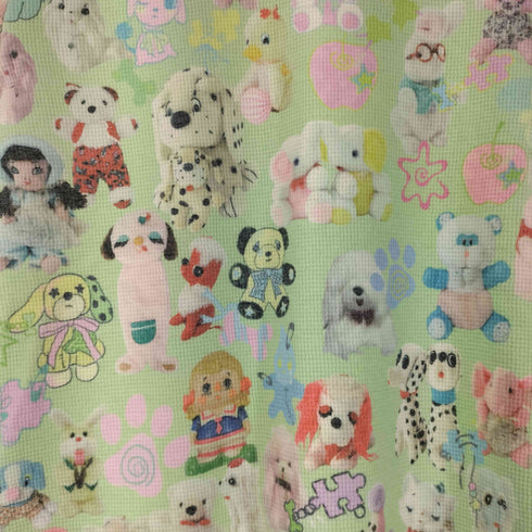 FRUFRU キャラクタープリントモックネックTシャツ レディース