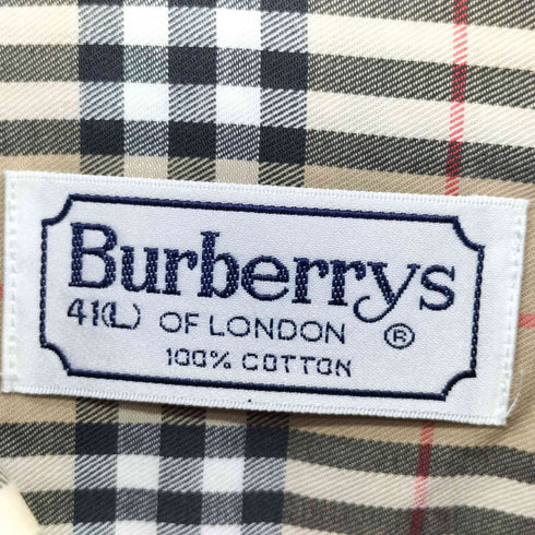 バーバリーズ BURBERRYS 90-2000s ノバチェック ホース刺繍 長袖 ボタンダウンシャツ メンズ import:L