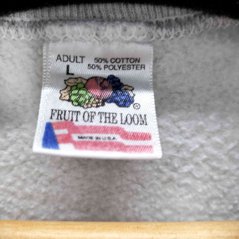 フルーツオブザルーム FRUIT OF THE LOOM 90-00S USA製 カレッジプリント プルオーバースウェット メンズ import:L