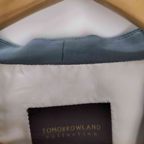 トゥモローランドコレクション TOMORROWLAND collection スモーキングストレッチ ノーカラージャケット セットアップ レディース 38 34