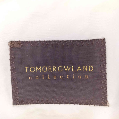 トゥモローランドコレクション TOMORROWLAND collection スモーキングストレッチ ノーカラージャケット セットアップ レディース 38 34