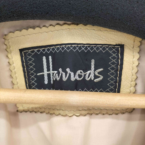 ハロッズ HARRODS 英国製 レザー テーラードジャケット メンズ