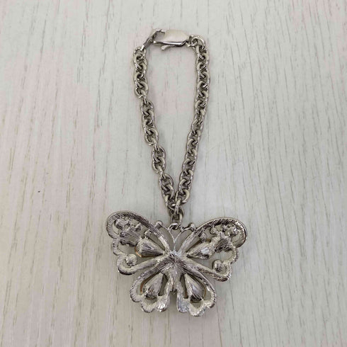 アナスイ ANNA SUI 蝶 ストーン装飾 シルバーブレスレット レディース
