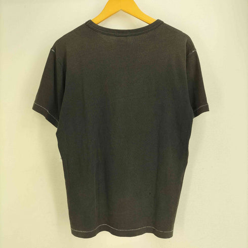 チャンピオン Champion 復刻 ランタグ 目付き 袖シングルステッチ 3段 プリント 半袖 カレッジ Tシャツ メンズ import:L
