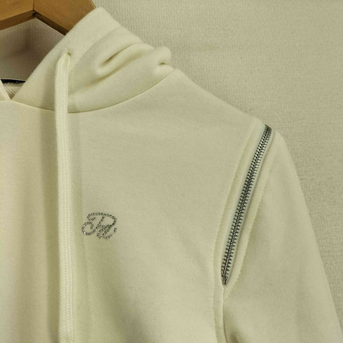 pomme d'amour rhinestone zip hoodie ラインストーン クロップドジップパーカー レディース ONE SIZE