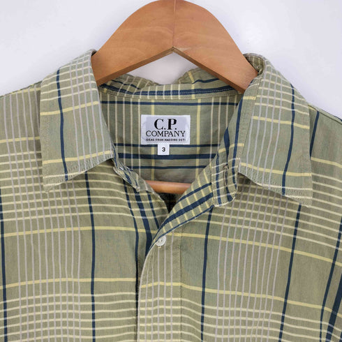 シーピーカンパニー C.P.COMPANY 日本製 コットンキュプラ チェックシャツ メンズ 3