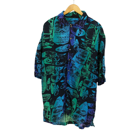 JACK HOOLYWOOD 90s 総柄 レーヨンアロハシャツ メンズ import:XL