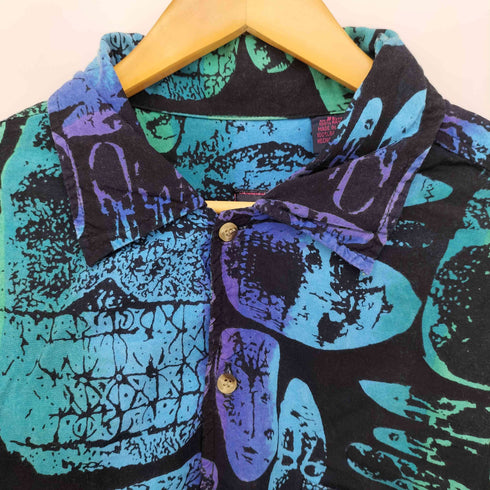 JACK HOOLYWOOD 90s 総柄 レーヨンアロハシャツ メンズ import:XL