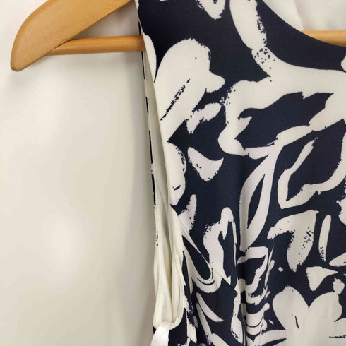 ローレンラルフローレン LAUREN RALPH LAUREN ウエスト ベルト ノースリーブ 花柄 ワンピース レディース US:0-2