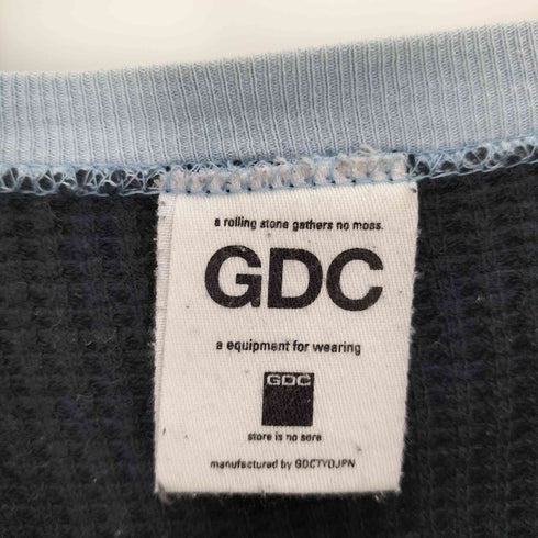 ジーディーシー GDC GRANDCRAFT MOTOR 両面プリント サイドライン ワッフル サーマル ラグランスリーブ Tシャツ レディース