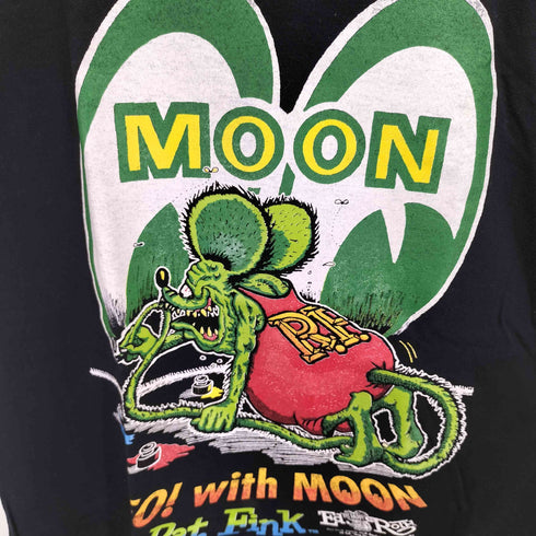 MOONEYES キャラクター コラボ ペイント Tシャツ メンズ JPN:S