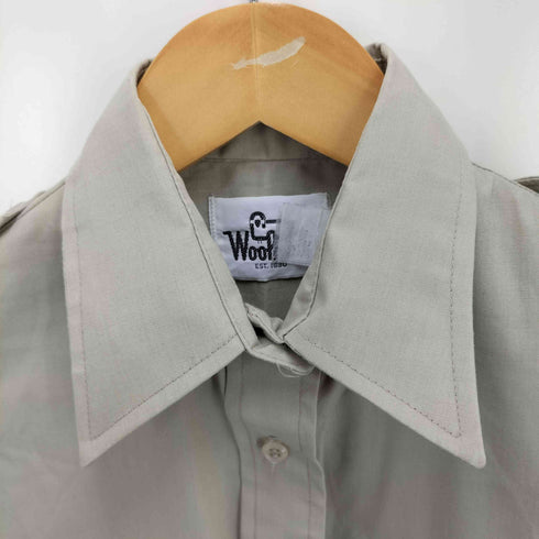 ウールリッチ WOOLRICH 70-80S USA製 白タグ S/S サファリ シャツ レディース